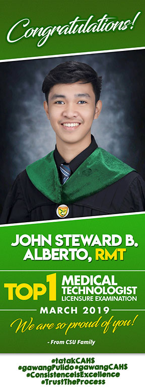 JOHN STEWARD B. ALBERTO, RMT - TOP 1