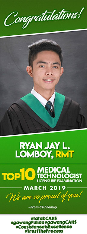 RYAN JAY L. LOMBOY, RMT - TOP 10